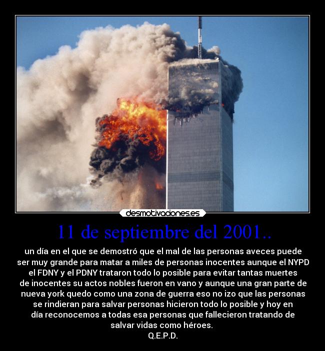 carteles muerte dolor 11deseptiembre 2001 heroes nypd fdny pdny nuevayork desmotivaciones