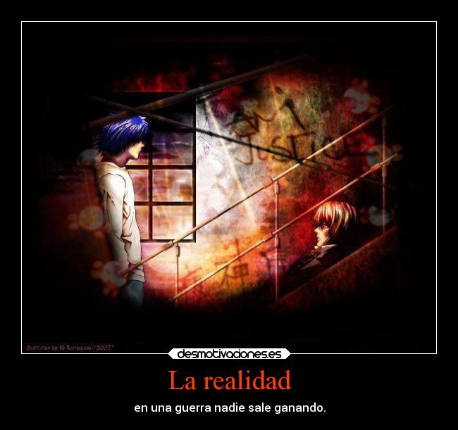 carteles muerte guerra ayuda ausencia anime deathnote desmotivaciones