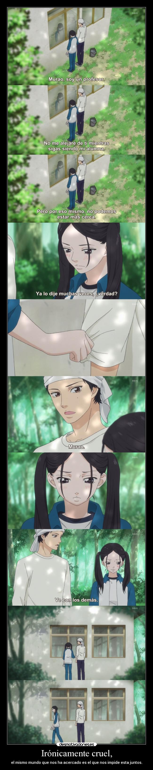 carteles mundo dolor amor anime aoharuride manga otaku raptorhunters harukaze love sufrimiento profesor llora desmotivaciones