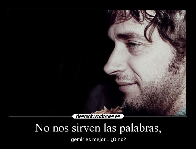 No nos sirven las palabras, - 