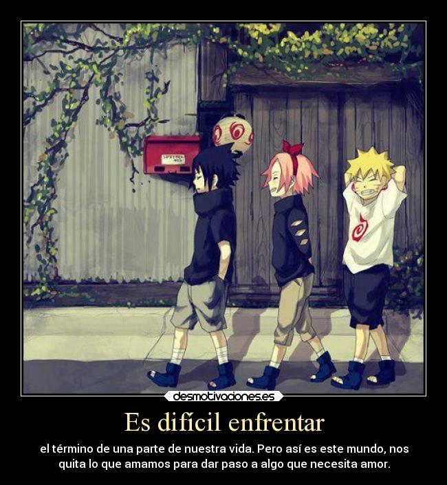 carteles naruto fin desmotivaciones