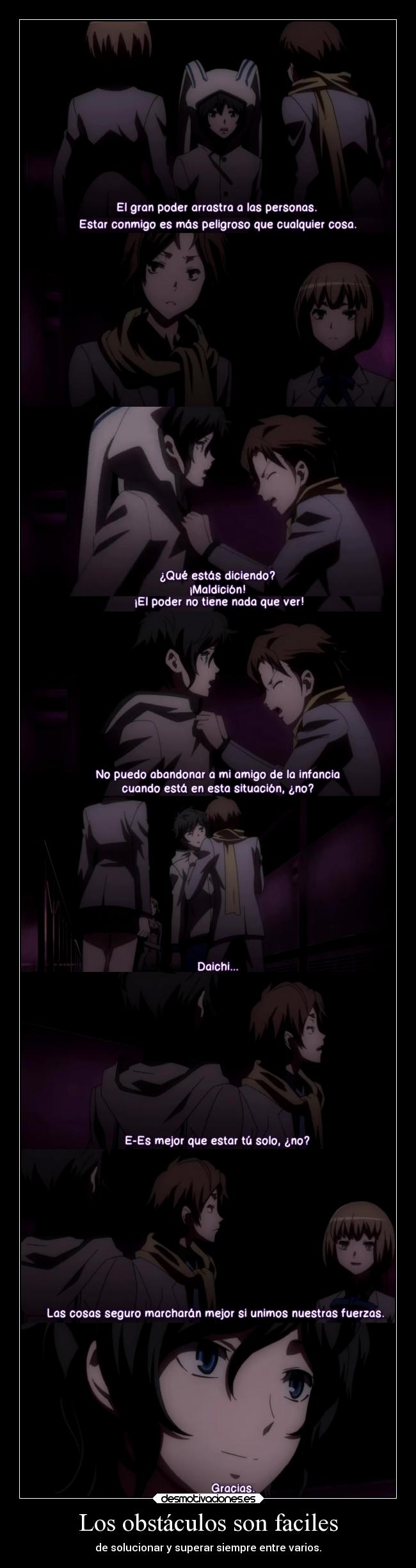 carteles obstaculos amigos vida anime problema obstaculo solucionar superar pensar raptorhunters desmotivaciones