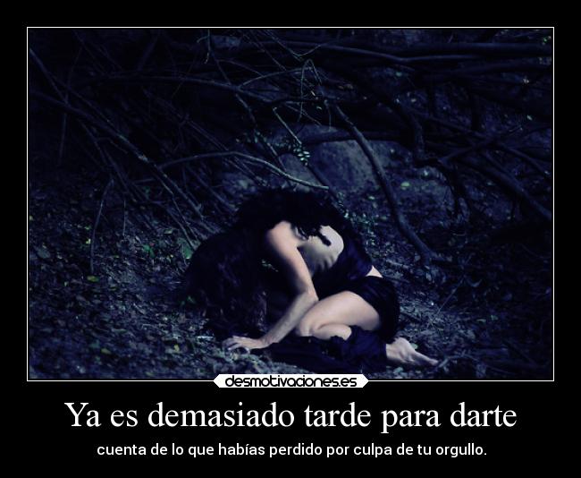 Ya es demasiado tarde para darte - 