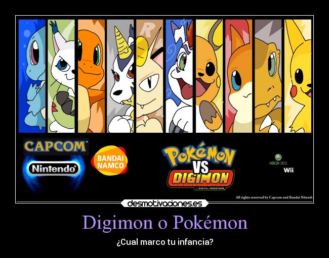 Digimon o Pokémon - ¿Cual marco tu infancia?