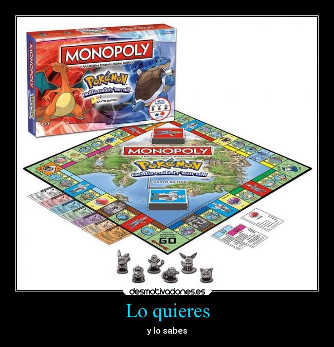 carteles pokemon videojuego monopoly eevee pikachu bulbasaur charmander squirtle jygglypuff videojuegos123 desmotivaciones