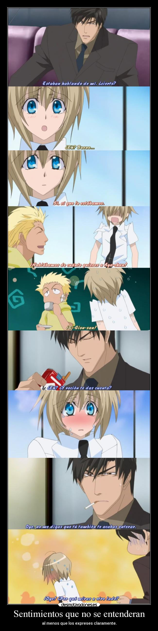 carteles sentimientos amor anime sentimiento expresas decir hablar romance raptorhunters desmotivaciones