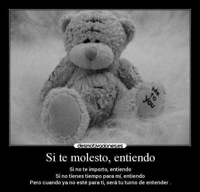 Si te molesto, entiendo - 