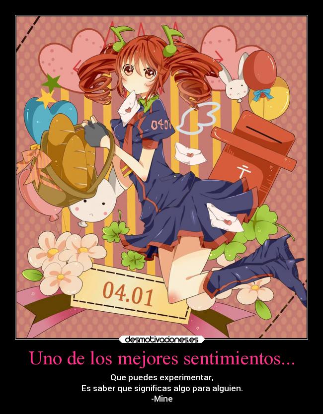 Uno de los mejores sentimientos... -