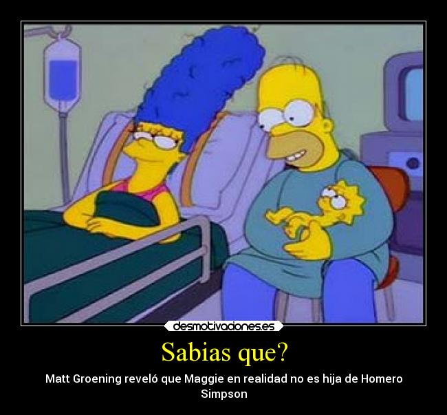 Sabias que? - Matt Groening reveló que Maggie en realidad no es hija de Homero
Simpson