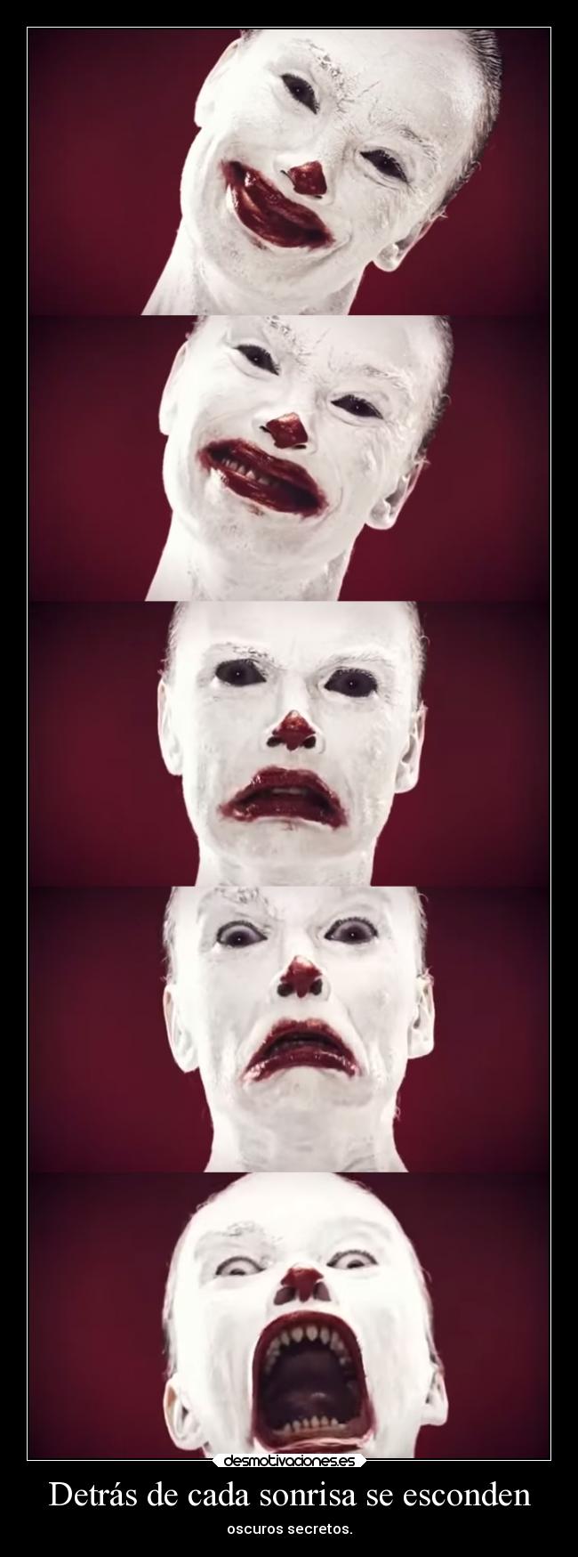 carteles sonrisa sonrisa alma rorschachdewatchmen payaso falsedad mascara desmotivaciones