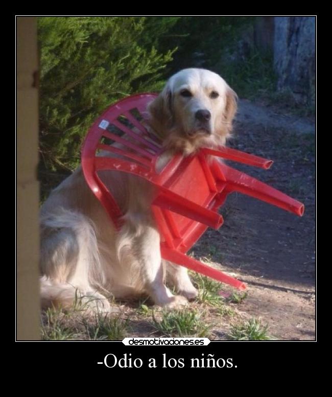 -Odio a los niños. -