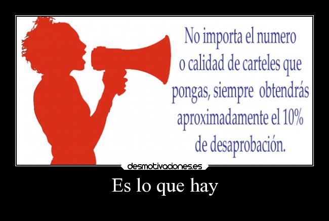 Es lo que hay -