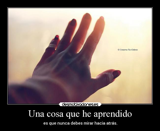 carteles vida cosa aprender nunca mirar atras desmotivaciones