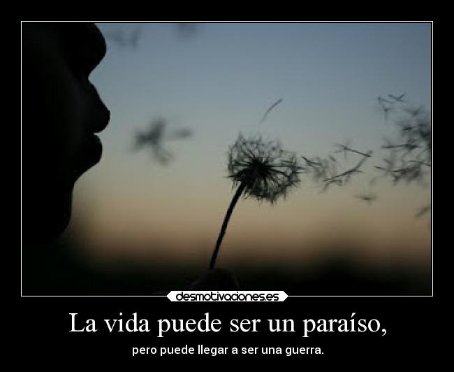 La vida puede ser un paraíso, - 