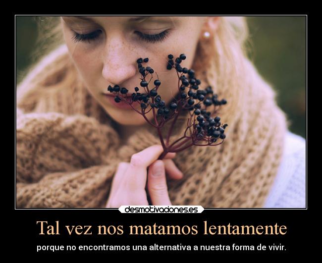 Tal vez nos matamos lentamente -