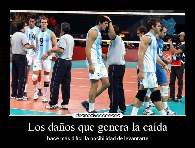 Los daños que genera la caída -