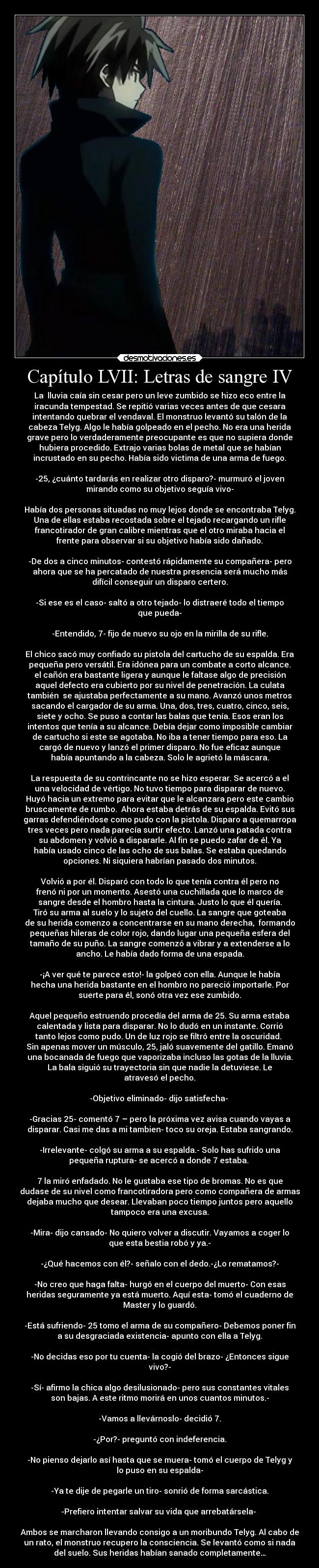 Capítulo LVII: Letras de sangre IV -
