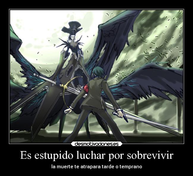 carteles vida persona3 desmotivaciones