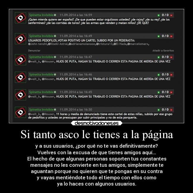 Si tanto asco le tienes a la página - 