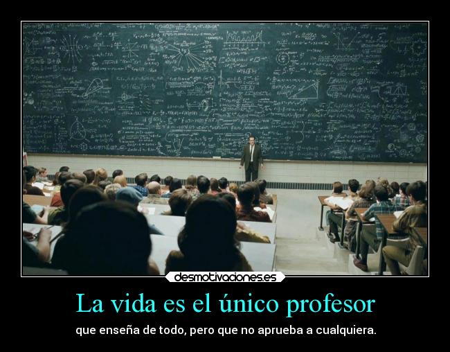 carteles vida vida profesor ensenanzas desmotivaciones