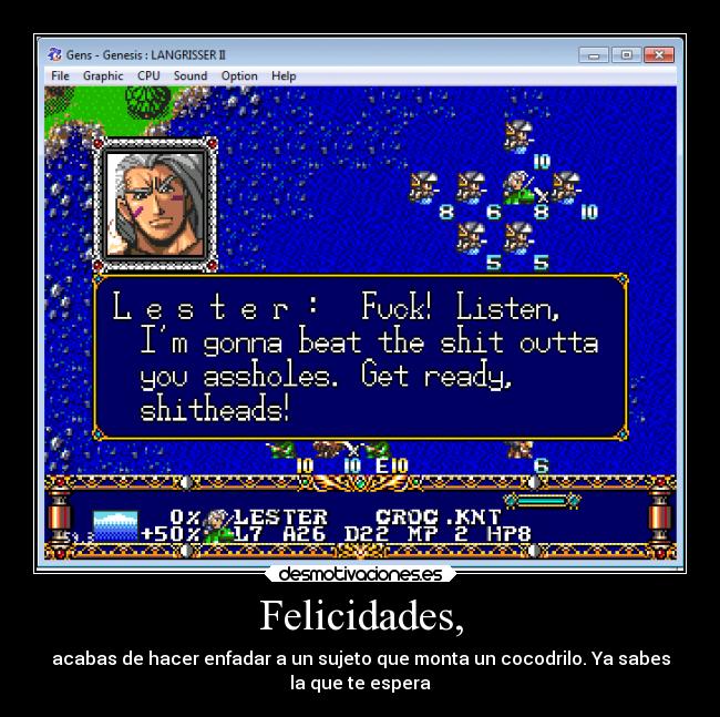 carteles videojuegos langrisser hikari lester desmotivaciones