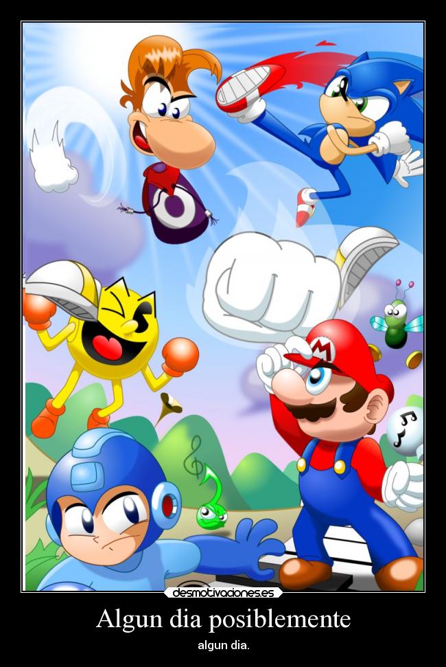 carteles videojuegos megaman mario pacman sonic rayman super smash bros desmotivaciones