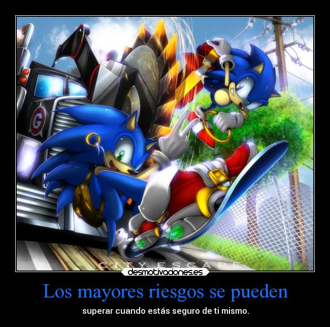 carteles videojuegos riesgos que afrontan con voluntad propia sonic clasico ejercitodemar desmotivaciones