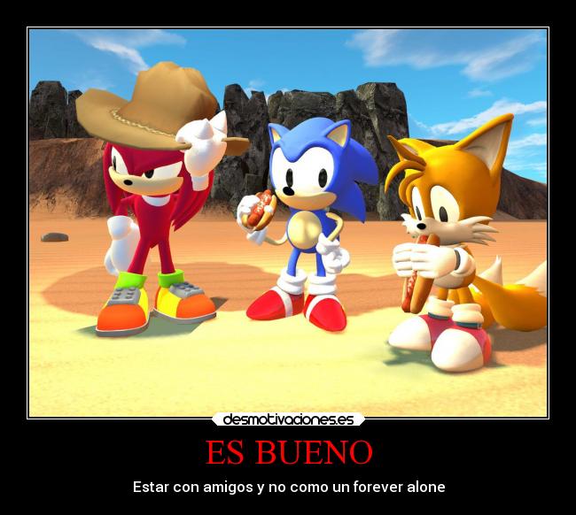 carteles videojuegos sonic tails knuckles desmotivaciones