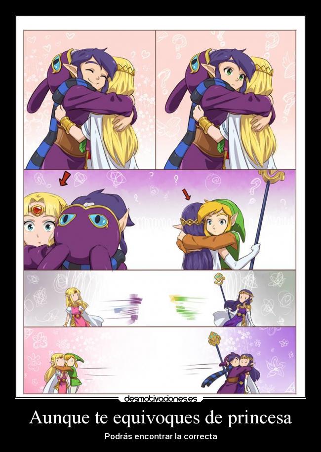 carteles abrazos corazon amor zelink ravioxhilda the legend zelda between worlds zeruda densetsu rinku desmotivaciones