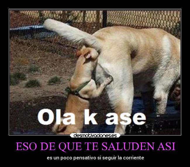 ESO DE QUE TE SALUDEN ASI - es un poco pensativo si seguir la corriente