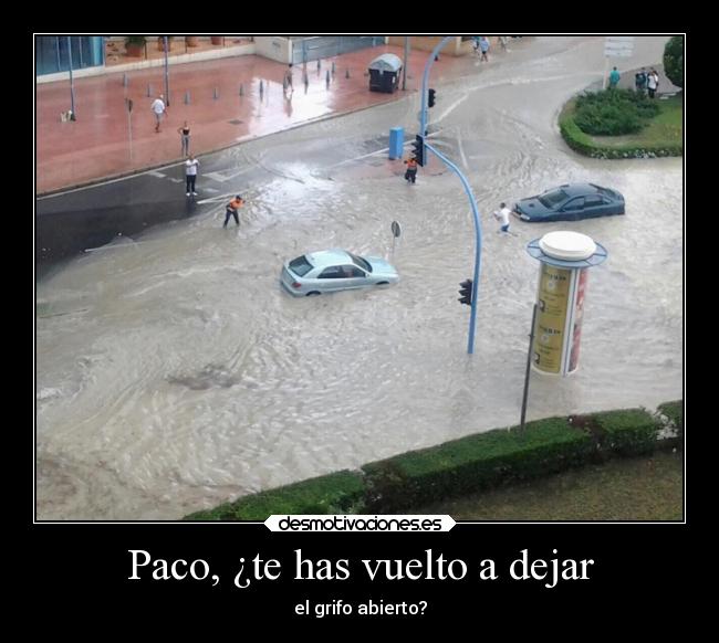 Paco, ¿te has vuelto a dejar -