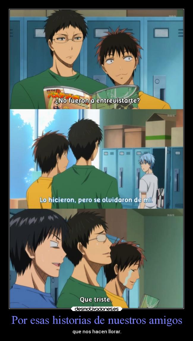 carteles amigos anime kuroko basket clandominadores ejercitodemar desmotivaciones