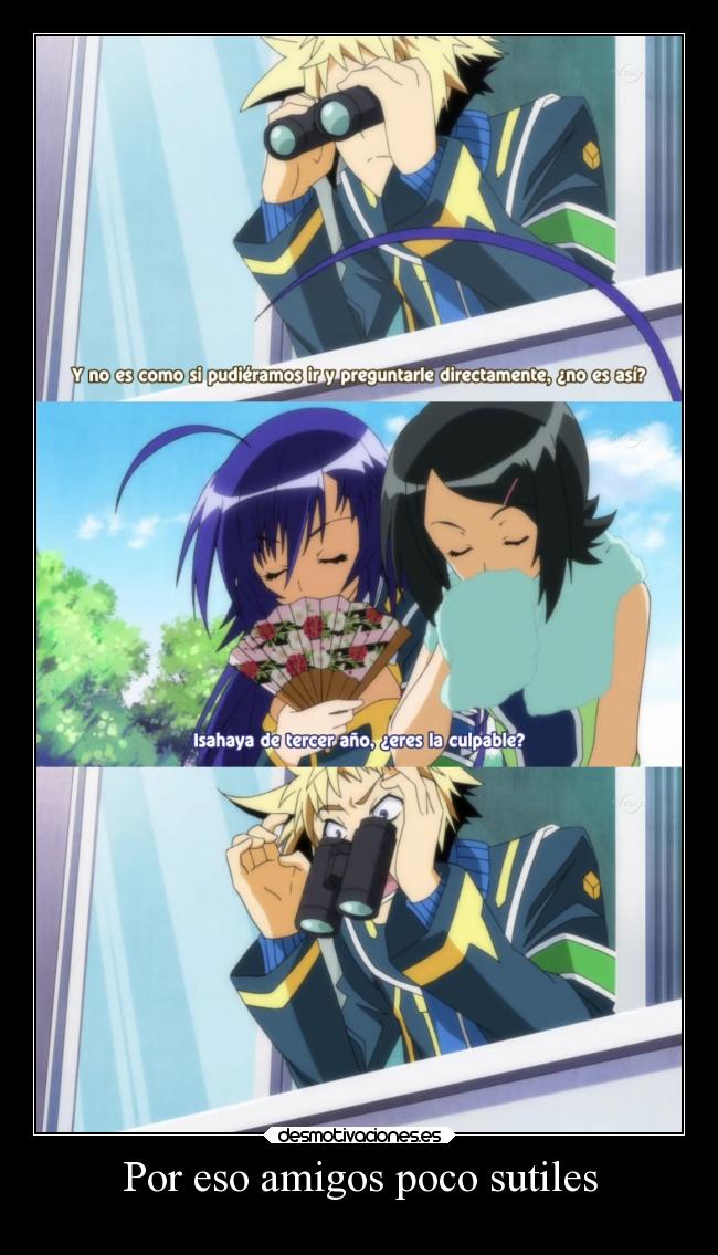 carteles amigos anime vida humor otaku manga comedia medaka box desmotivaciones