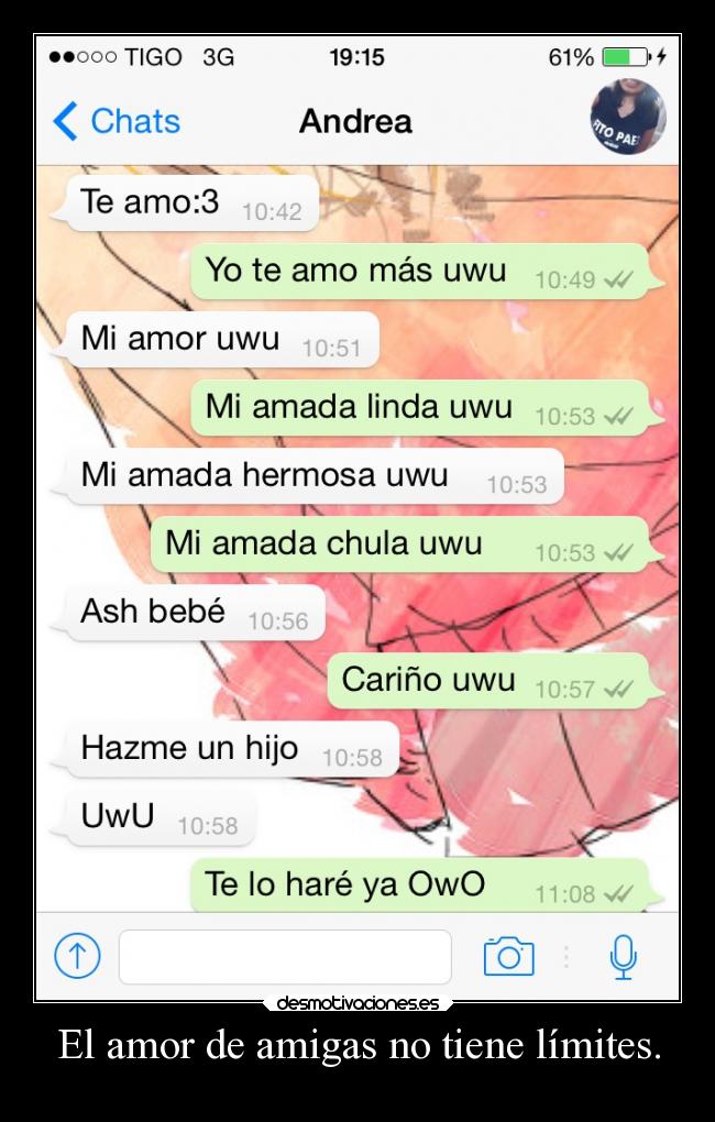 El amor de amigas no tiene límites. - 
