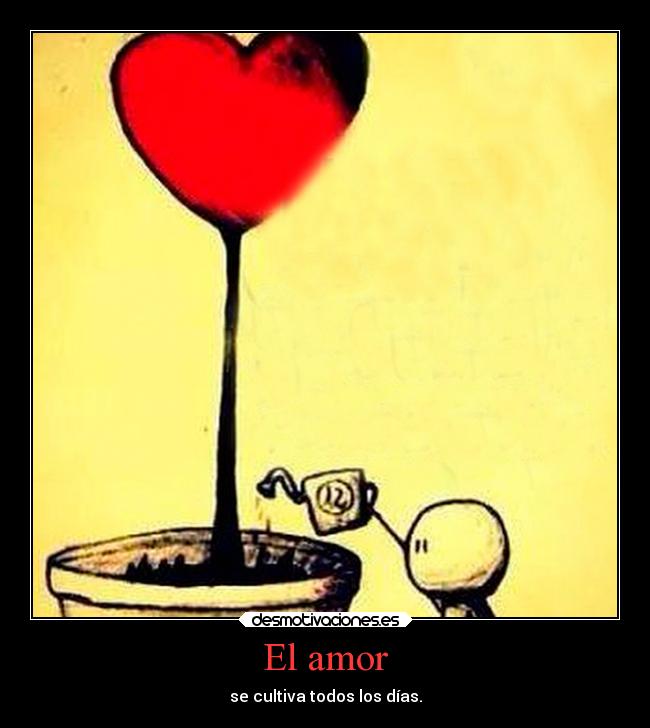 El amor - se cultiva todos los días.