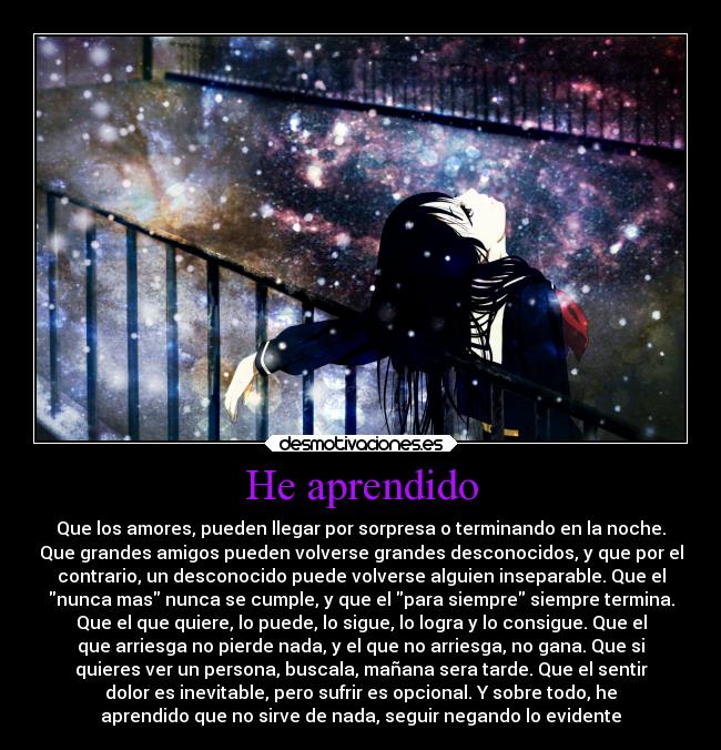 He aprendido -