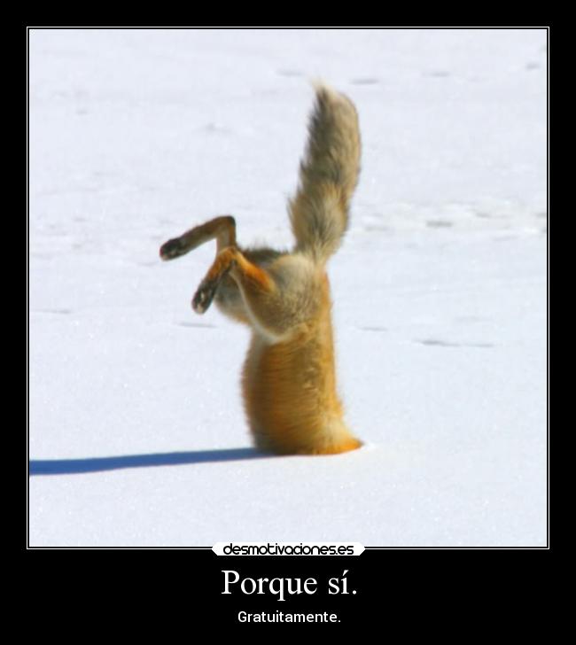 Porque sí. - Gratuitamente.