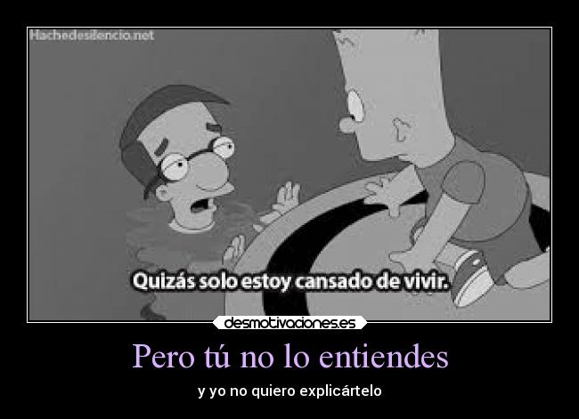 Pero tú no lo entiendes - y yo no quiero explicártelo