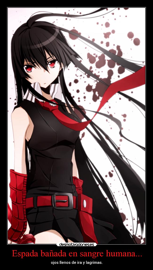 Espada bañada en sangre humana... -