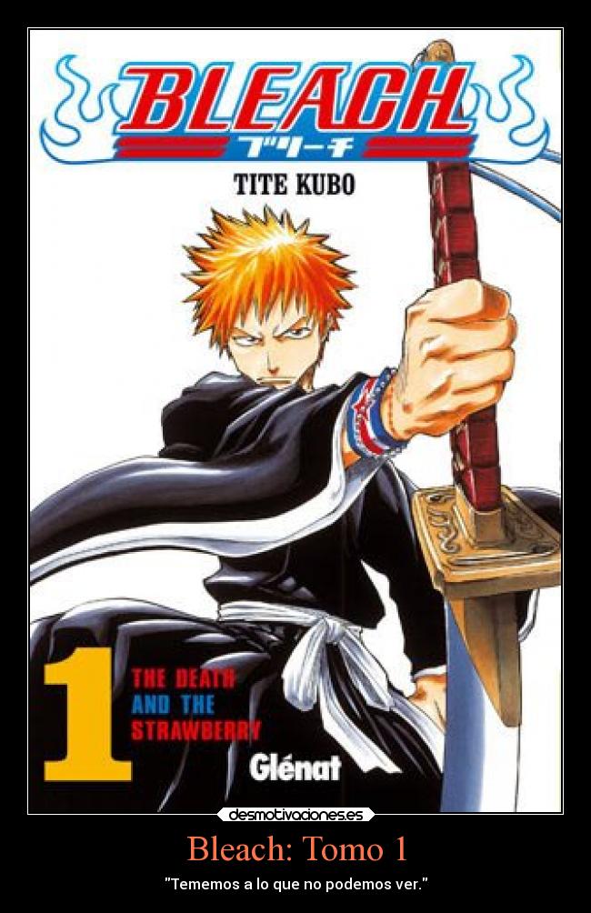 carteles anime bleach manga tomo uno poema ichigo kurosaki desmotivaciones