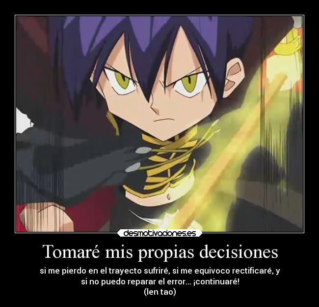 Tomaré mis propias decisiones - 