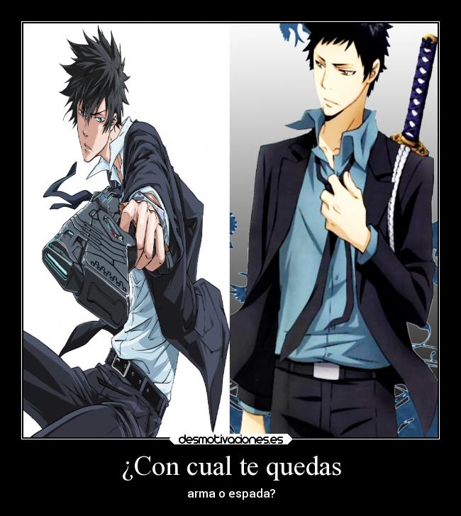 ¿Con cual te quedas - arma o espada?