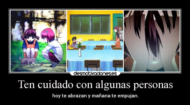 carteles anime elfen lied traiciones desmotivaciones