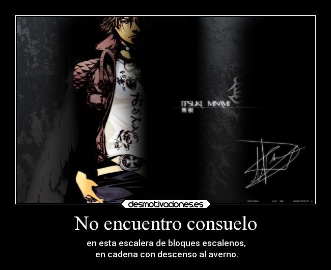 No encuentro consuelo -