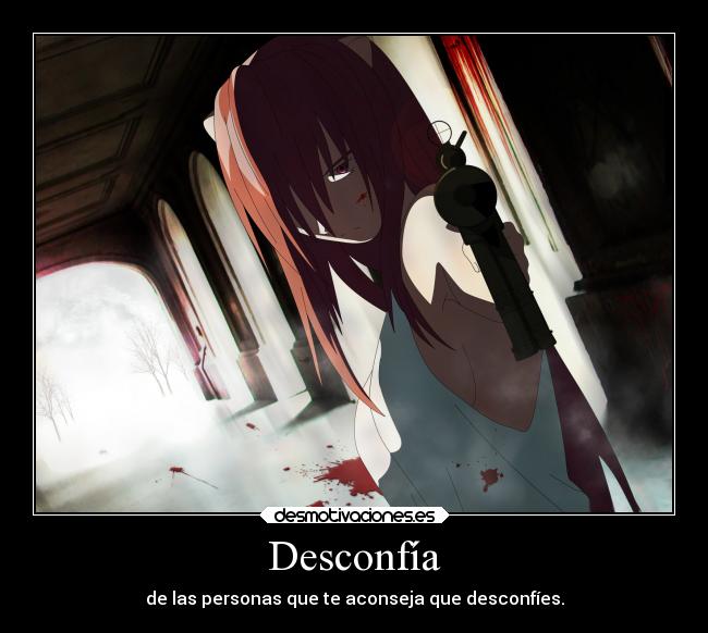 carteles anime manga elfen lied elfenlied lucy nyu desmotivaciones