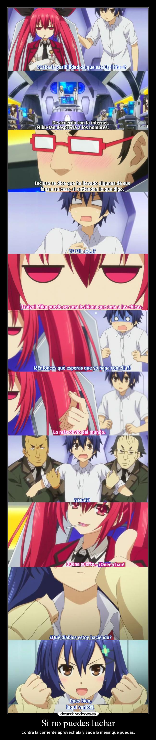 carteles anime poder luchar corriente aprovechar sacar partido mejorar raptorhunters desmotivaciones