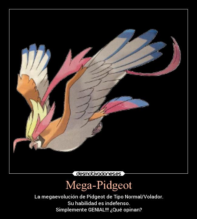 carteles anime pokemon otaku devilbrigade mega pidgeot rubi omega zafiro alfa genial opinar kanto super desmotivaciones