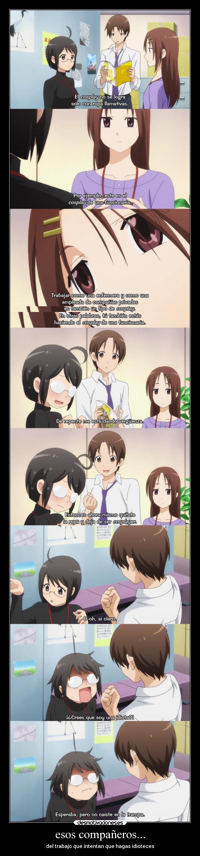 carteles anime servant service lucy hasebe chihaya cosplay desmotivaciones