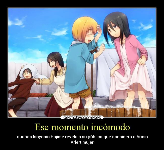 carteles anime shingeki kyojin armin arlert desmotivaciones