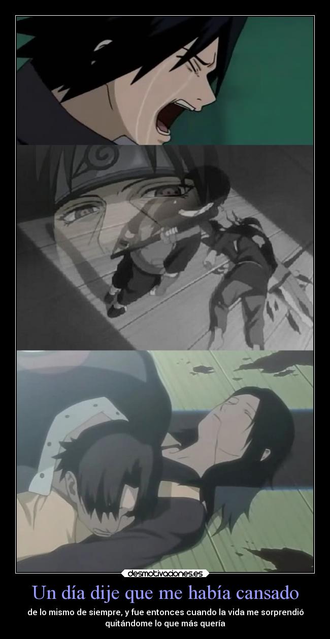 Un día dije que me había cansado -